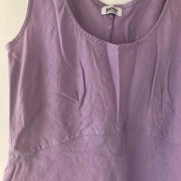 Heaven Lavender Linen Dress / S - Picture 3 of 5